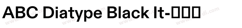ABC Diatype Black It字体转换